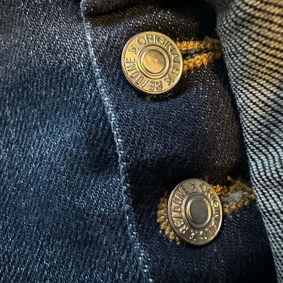 Re/Done Originals High Rise Ankle Crop
Dark Wash Button Fly 25 - Picture 8 of 12